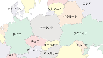 ポーランド周辺地図